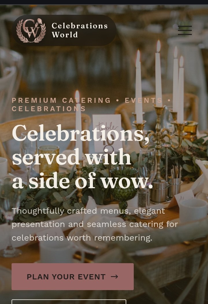 Celebrations World — website preview