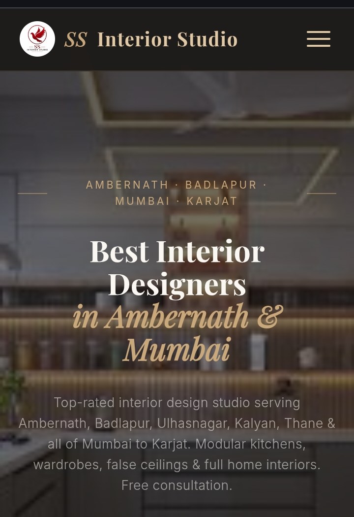 SS Interior Studio — website preview